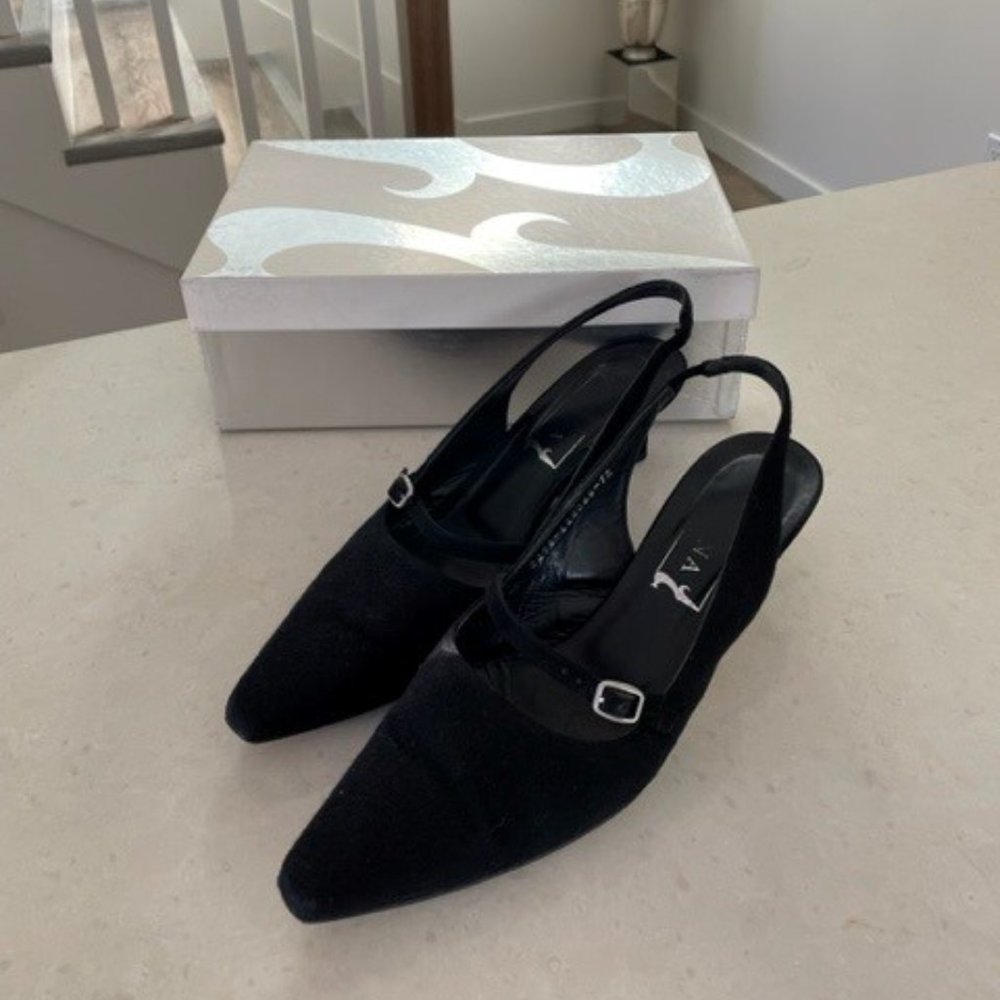 Gina Black Sling Backs 7.5